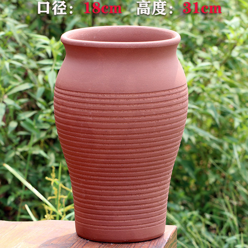 红陶多肉植物盆中式花盆陶瓷紫砂懒人花盆万象盆复古绿植多肉法师