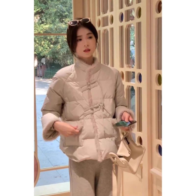 反季清仓【羽绒服】网红冬季设计感小众加厚新中式盘扣保暖短款外YC