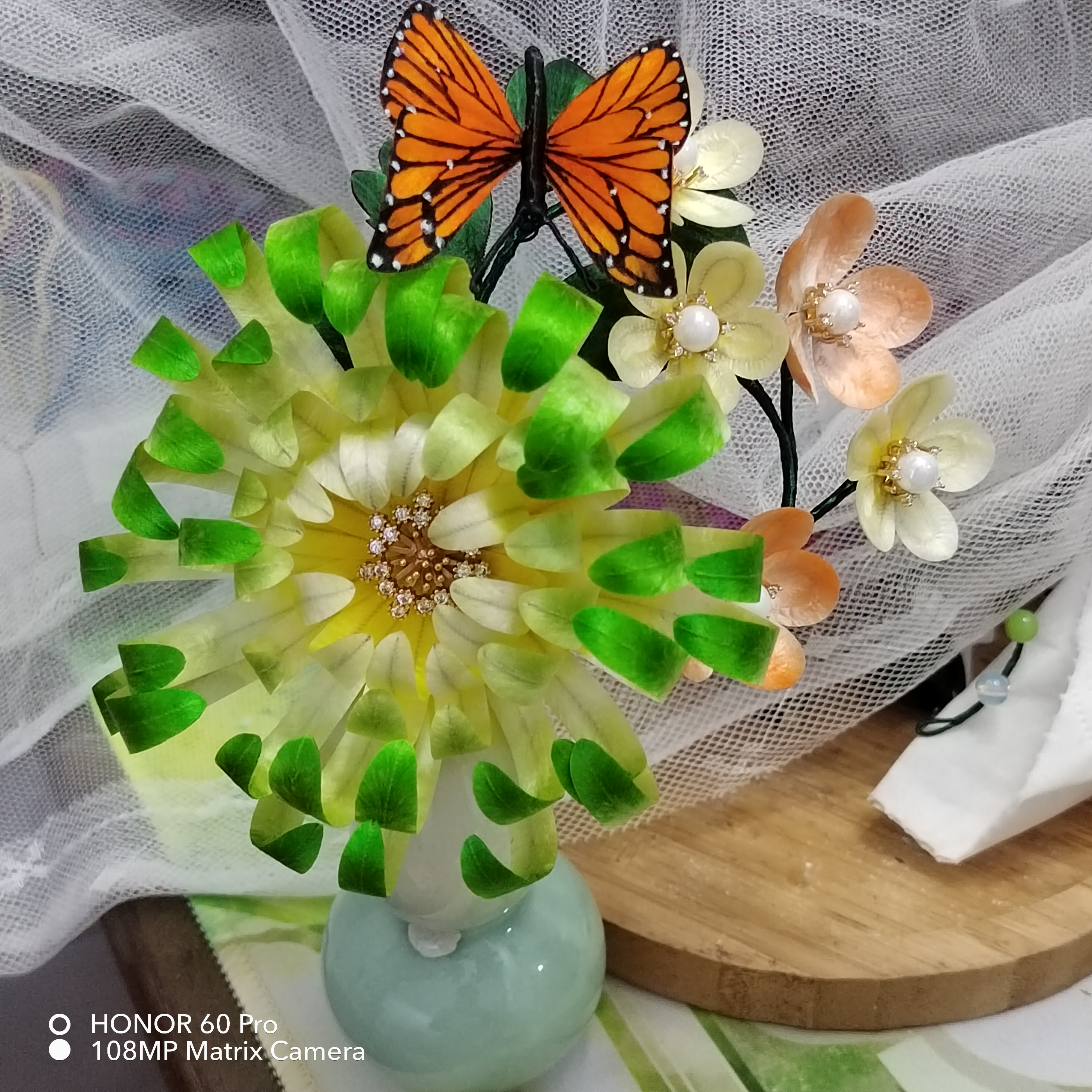 非遗绒花古风发饰轻奢头饰菊花