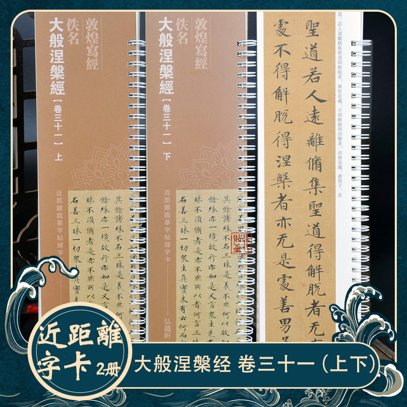 【敦煌写经】大般涅槃经卷三十一（2册）小楷书法字卡近距离毛笔字帖