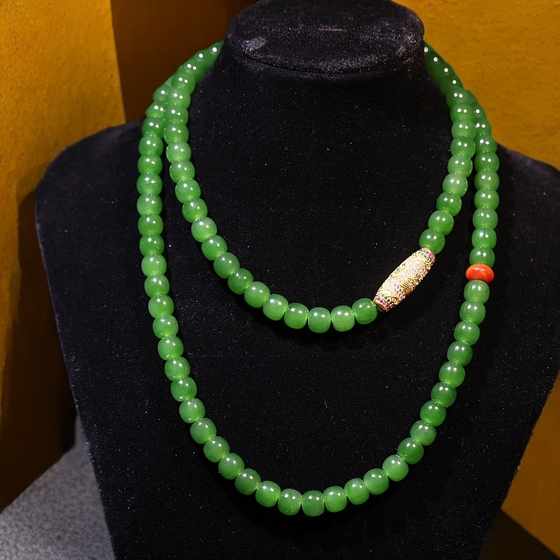 【新疆马爷珠宝】碧玉卡7项链（人工测量有误差）