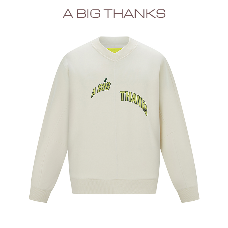 A BIG THANKS 四针六线假两件圆领卫衣 ABT2022007
