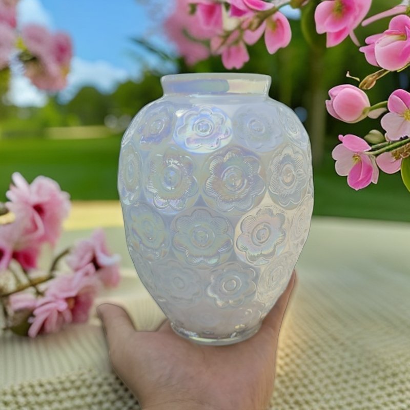 【珠光小莱利花瓶】法式复古浮雕高级轻奢花瓶摆件