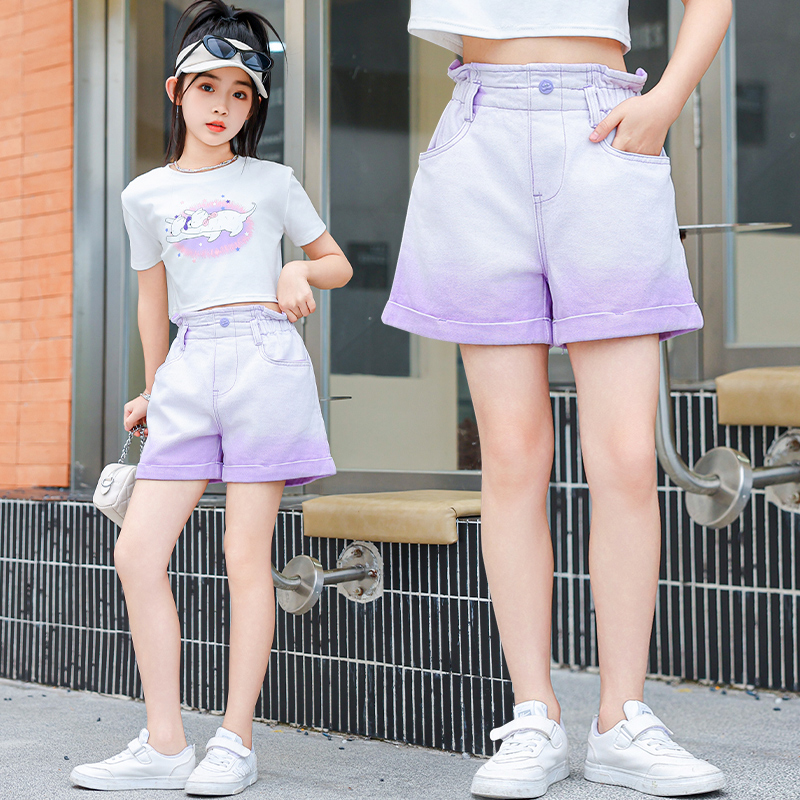 女童牛仔短裤夏季外穿儿童2024新款夏装五分裤女大童夏天薄款裤子