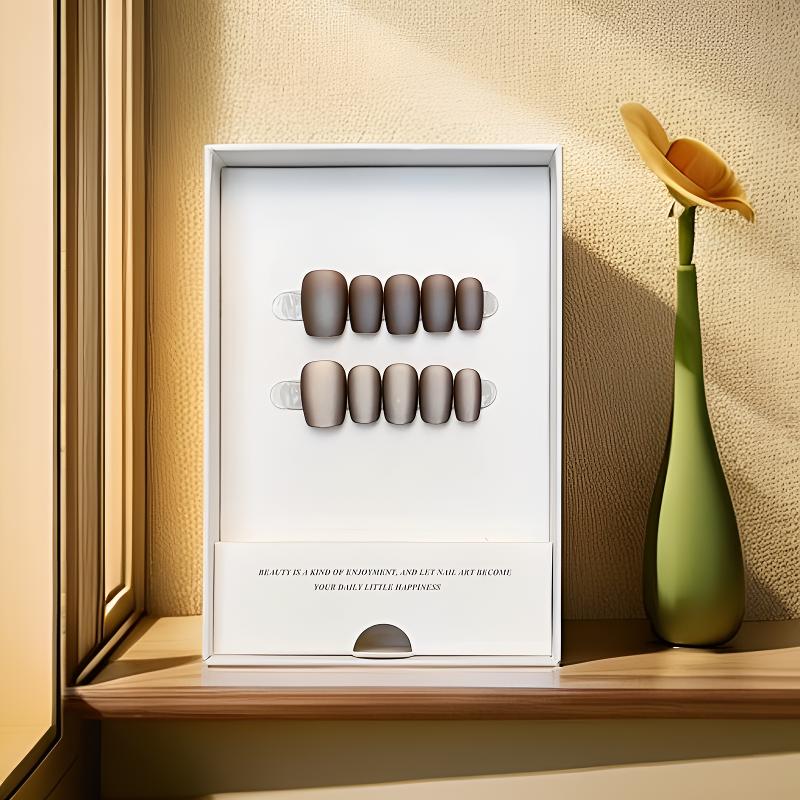 【美拉德】短椭圆长甲渐变穿戴甲