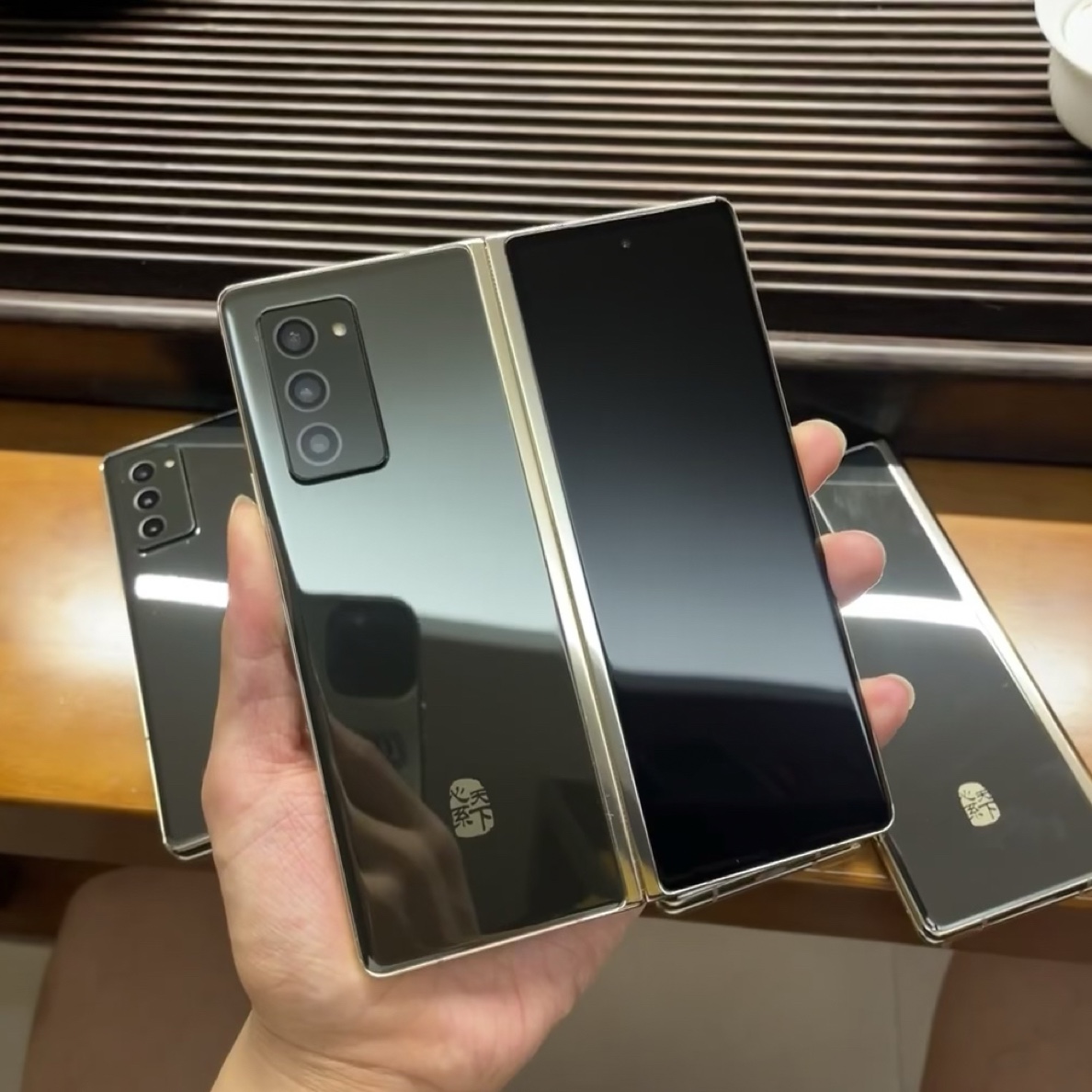 99新 Samsung/三星 fold2升级w23心系天下商务折叠屏手机黑色翻盖