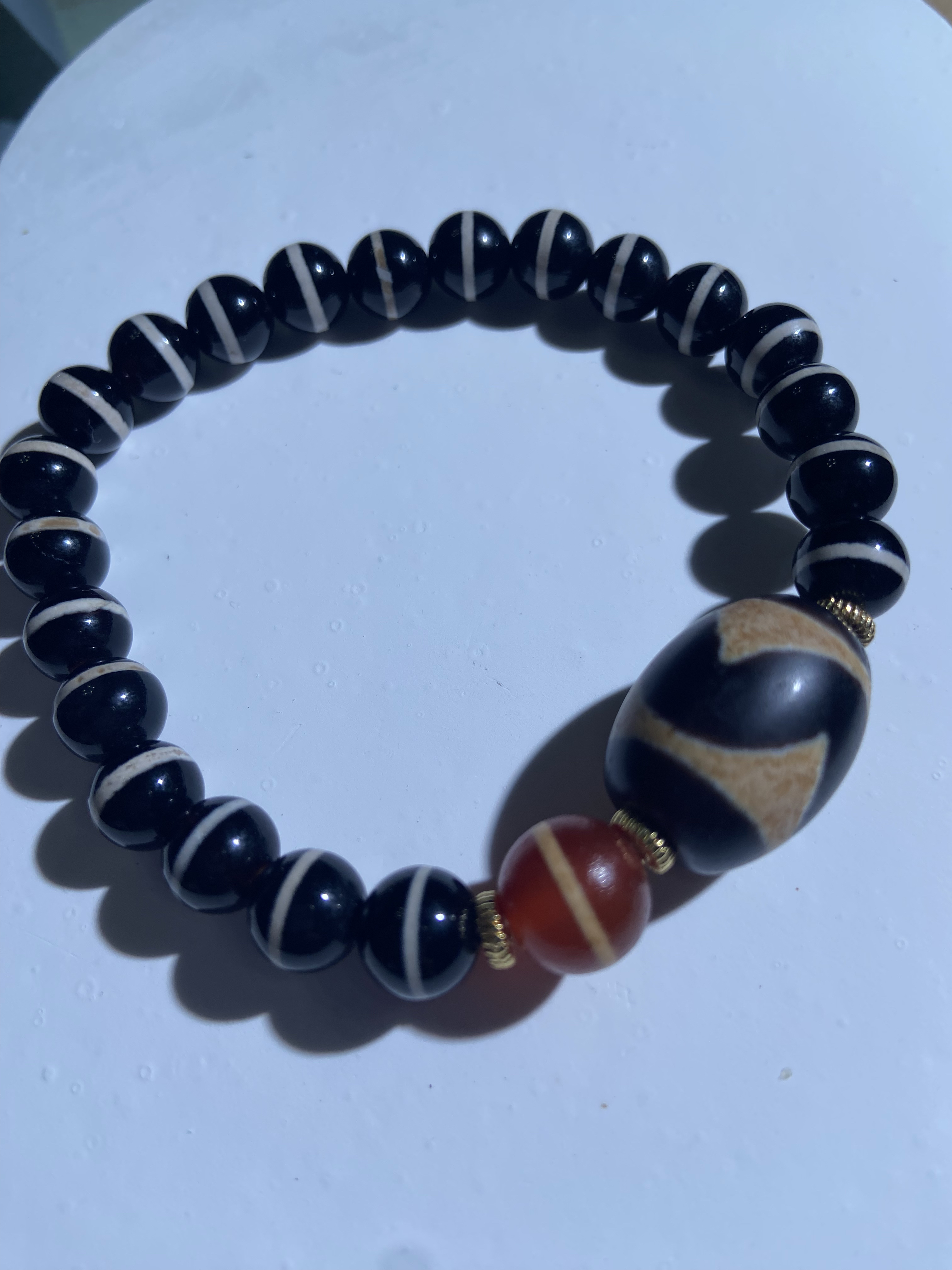 一线药师手链，虎牙19*14圆珠7.5