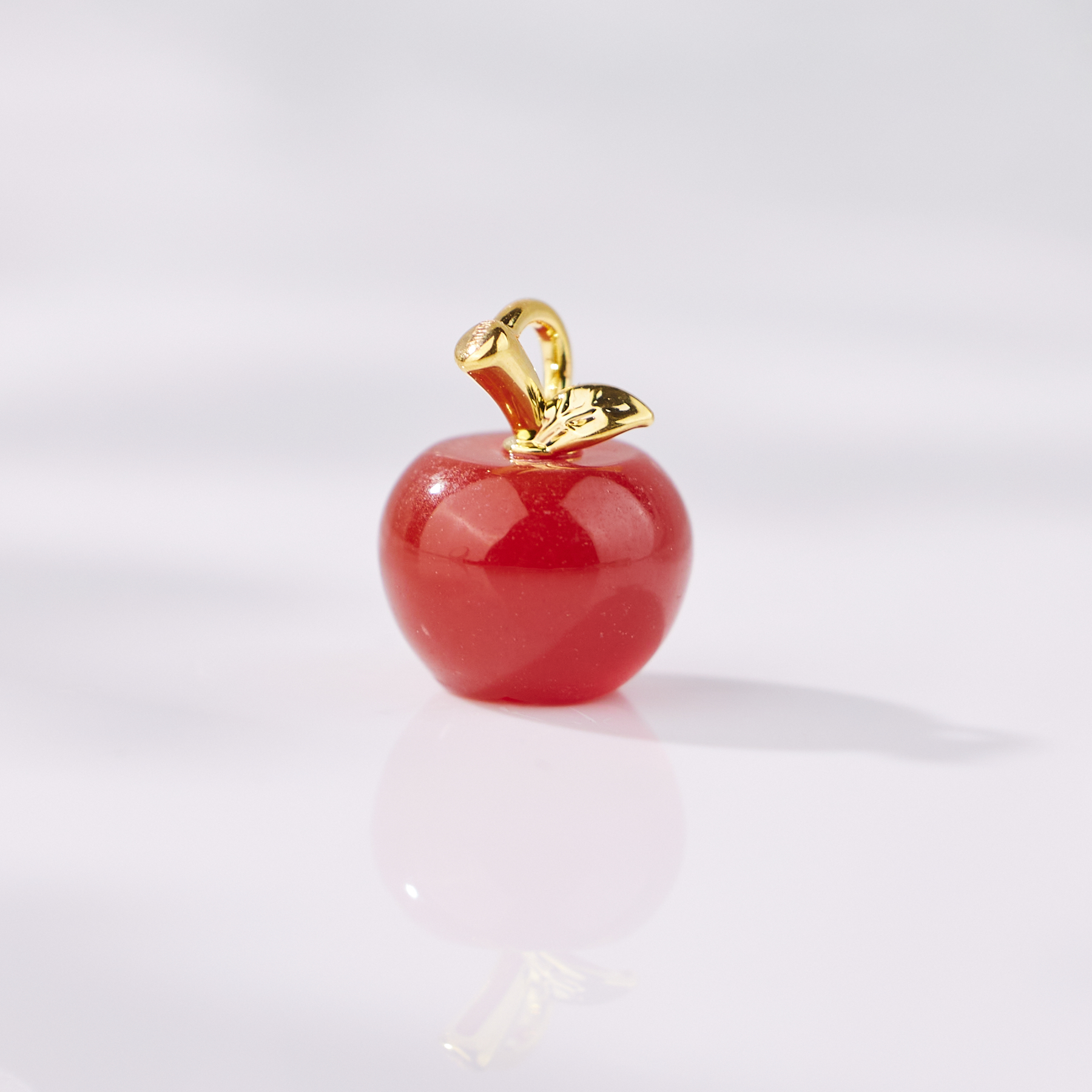 18K金红苹果玛瑙吊坠E8358