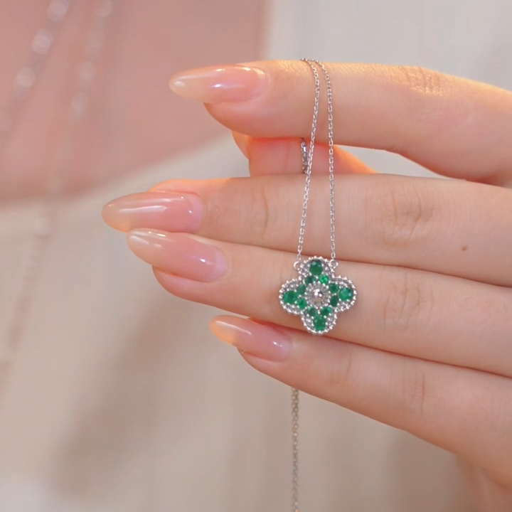 祖母绿项链18K金镶嵌（1ct）@@U3437