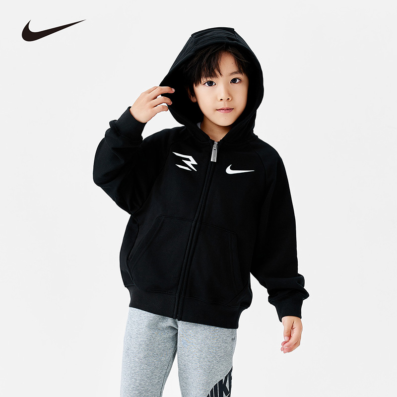 NIKE 3BRAND【补贴福利】童装春季舒适休闲连帽开衫卫衣RWB-DH-0584