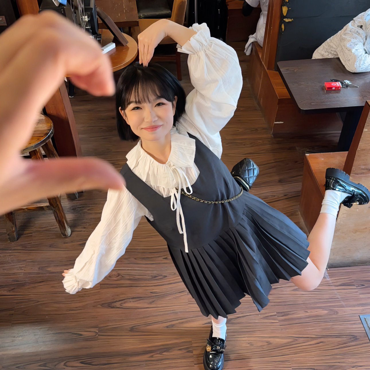 S瞌睡兔定制【清苍-恋爱博物馆】韩系甜美学院风套装DY0215/DY0216