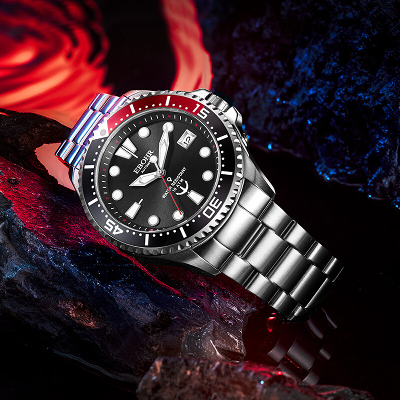 依波手表男5133探索者全自动机械夜光日历水鬼表100米潜水表正品