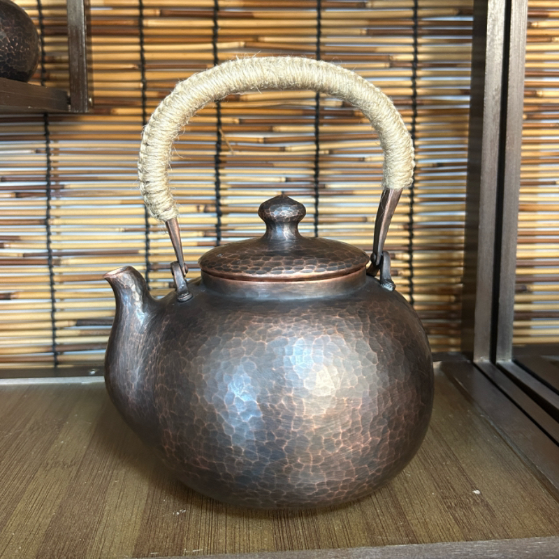 纯手工一张打紫铜煮水壶加厚一体煮水泡茶水壶烧水壶茶桌煮水器壶