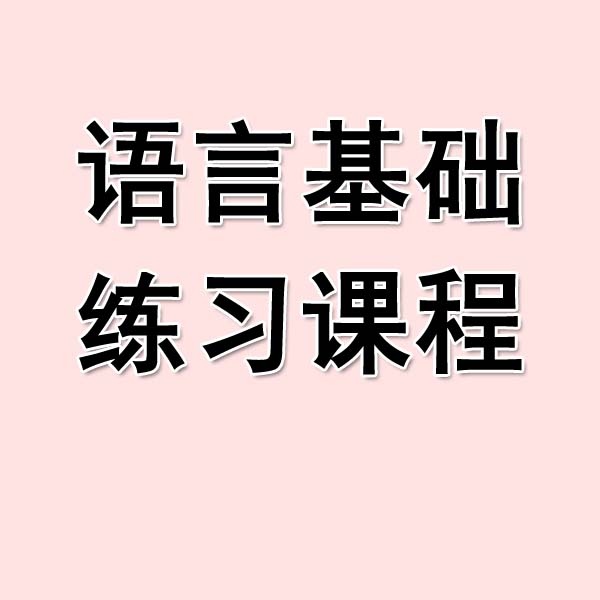 语言基础练习课程