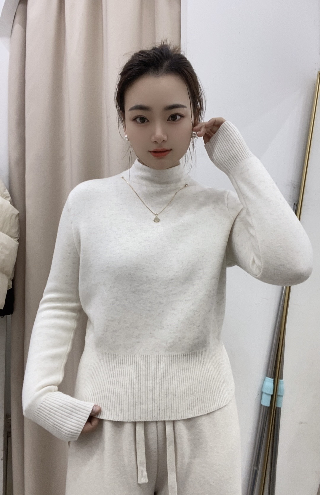 丹丹家半高领加厚毛衣女秋冬修身百搭内搭打底衫