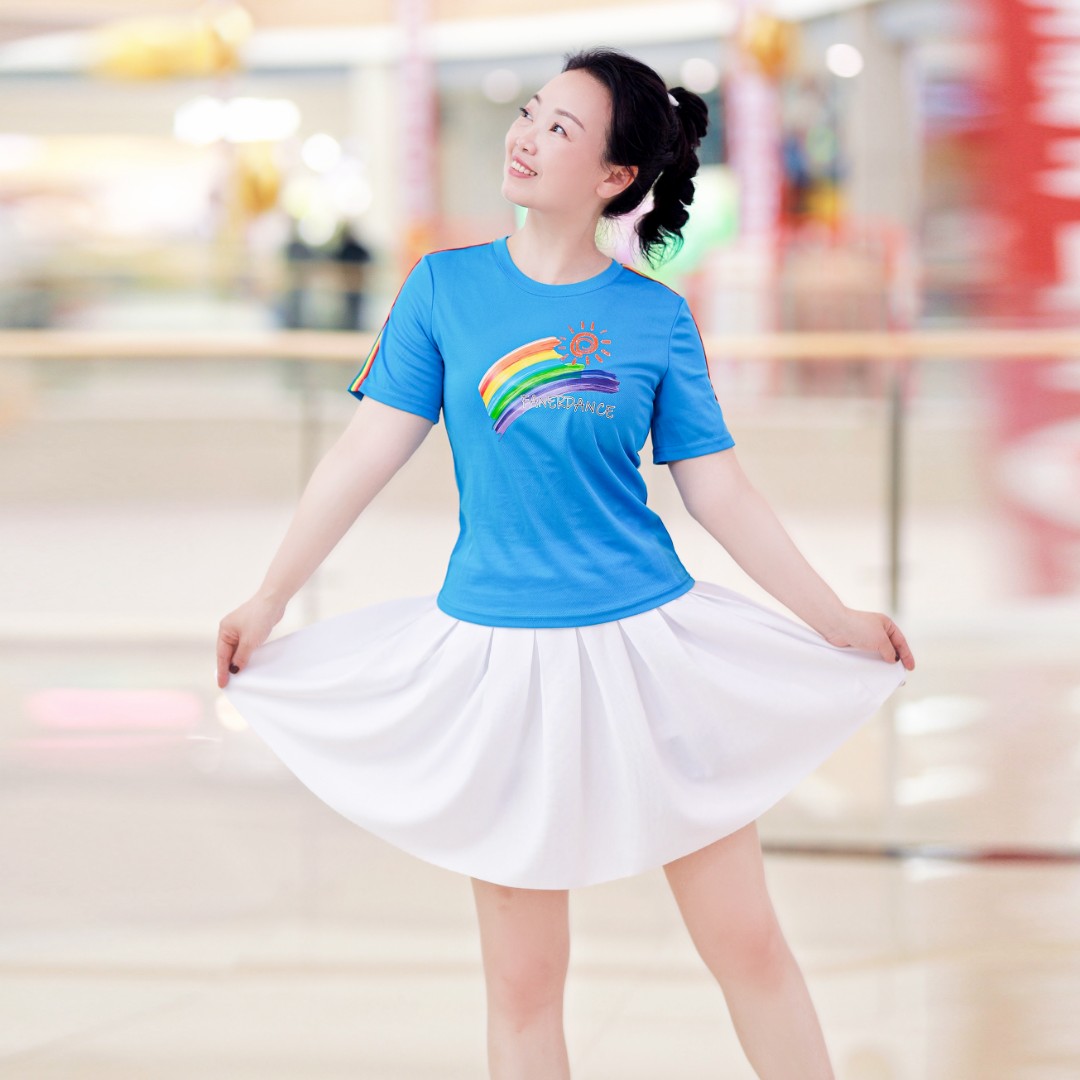 春夏季广场舞服装上衣新款时尚靓丽跳曳步舞运动休闲T恤韩版S2832
