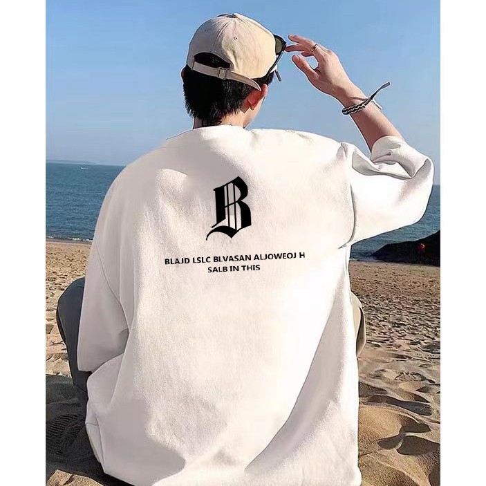 纯棉短袖T恤男女夏季宽松百搭ins潮牌印花设计感情侣半袖上衣新款