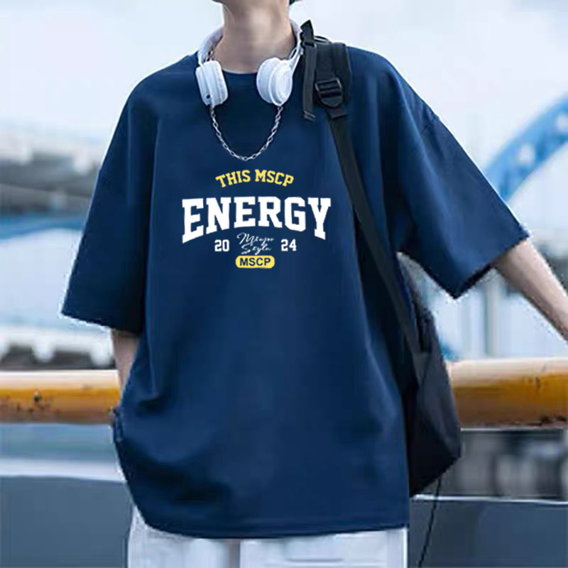 潮牌纯棉短袖t恤男女同款国潮青年宽松大码男生半袖上衣2025新款