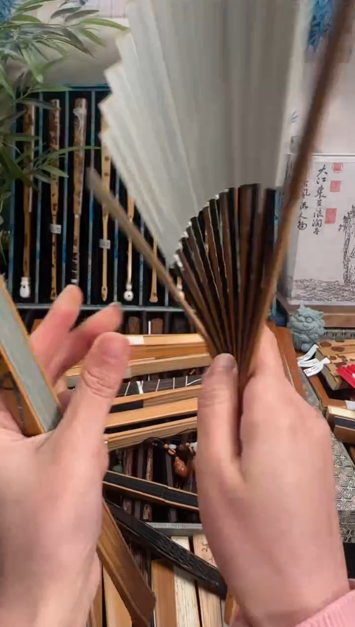 【闪购商品】嵌螺钿扇子梅兰之交嵌螺钿