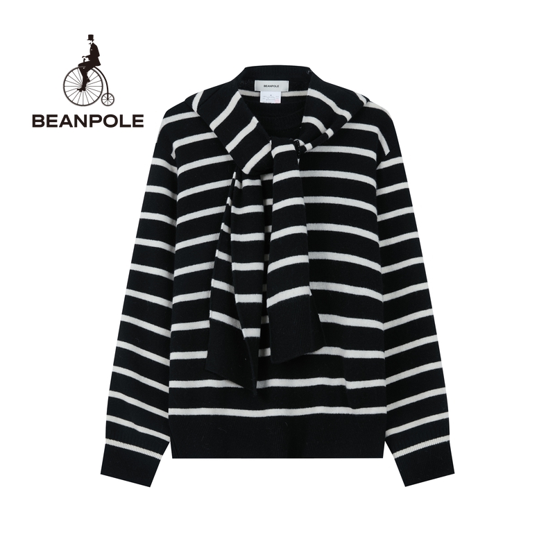 BEANPOLE【新品】100%绵羊毛 滨波24秋冬女圆领披肩针织衫BF4X51C02