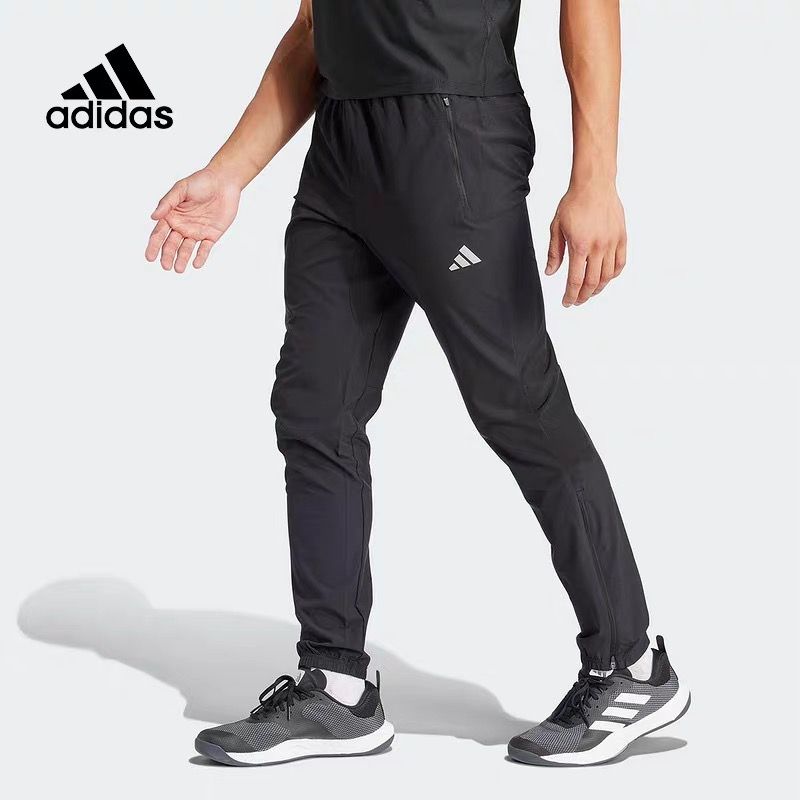 adidas/阿迪达斯新款修身透气跑步训练小标运动长裤 IL7187 #HB