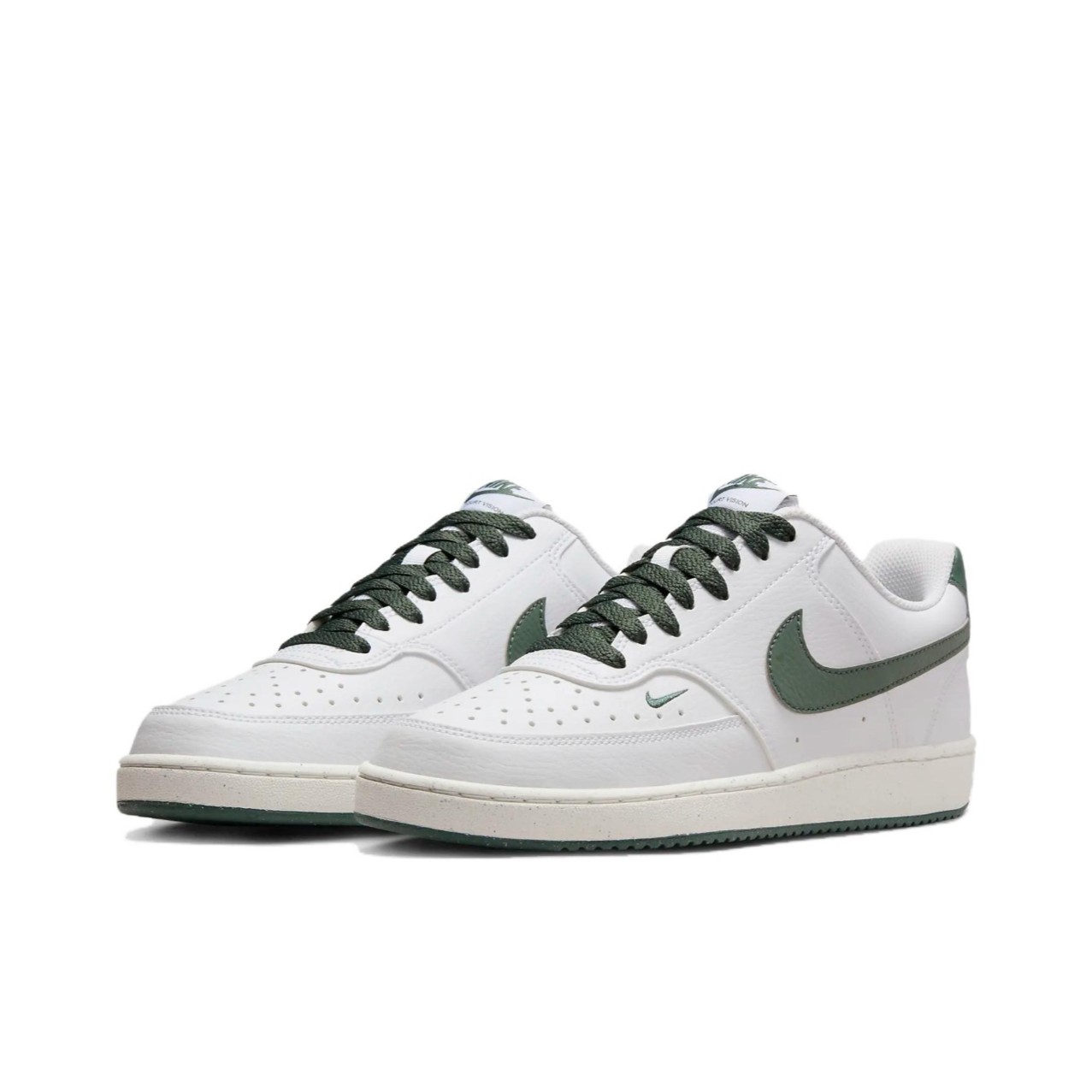 NIKE/耐克【勒泰KL】女款低帮耐磨白绿板鞋 FV9952101