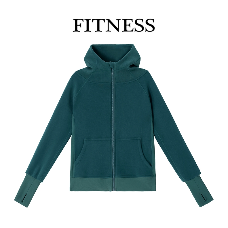 J33014RY运动外套休闲宽松加绒跑步瑜伽服外套秋冬款