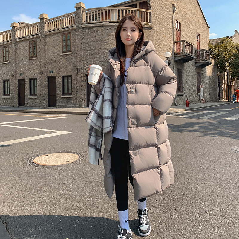 羽绒服2024新款保暖外套充绒量353连帽女宽松显瘦长22276455
