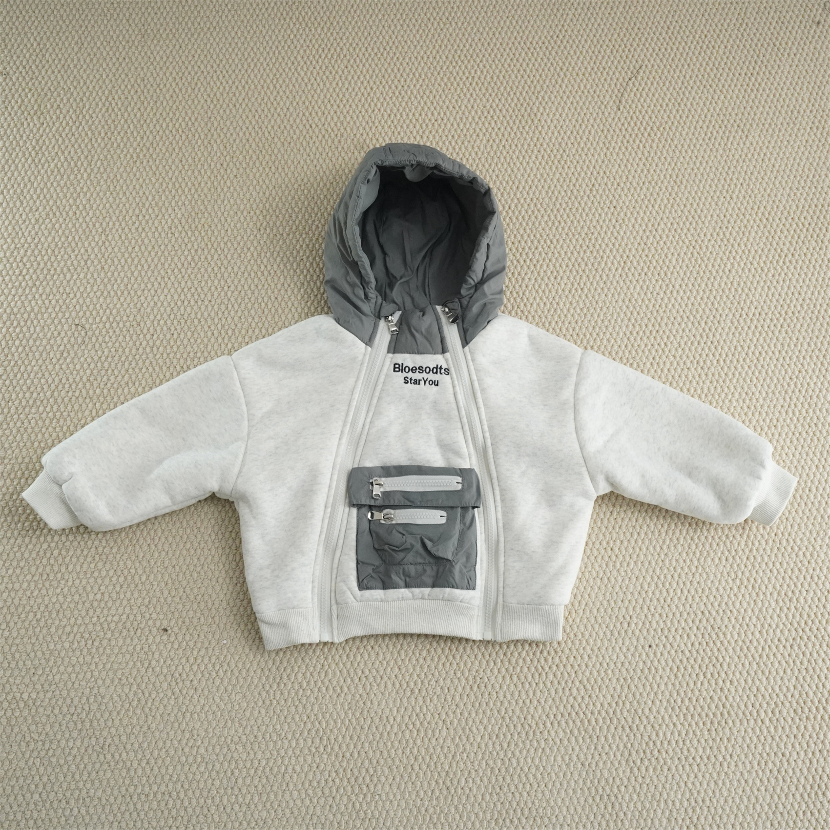 【现货浮力】男童外套2023新款加绒洋气儿童冬装秋冬款夹棉冬季棉