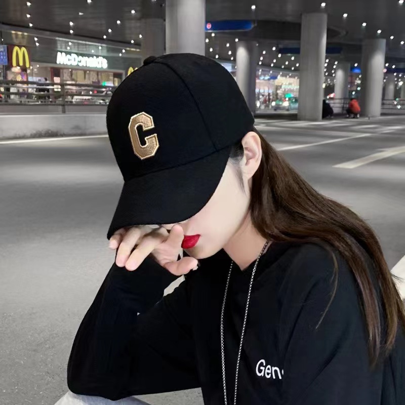帽子时尚休闲棒球帽鸭舌帽均码字母刺绣韩版百搭运动情侣潮流