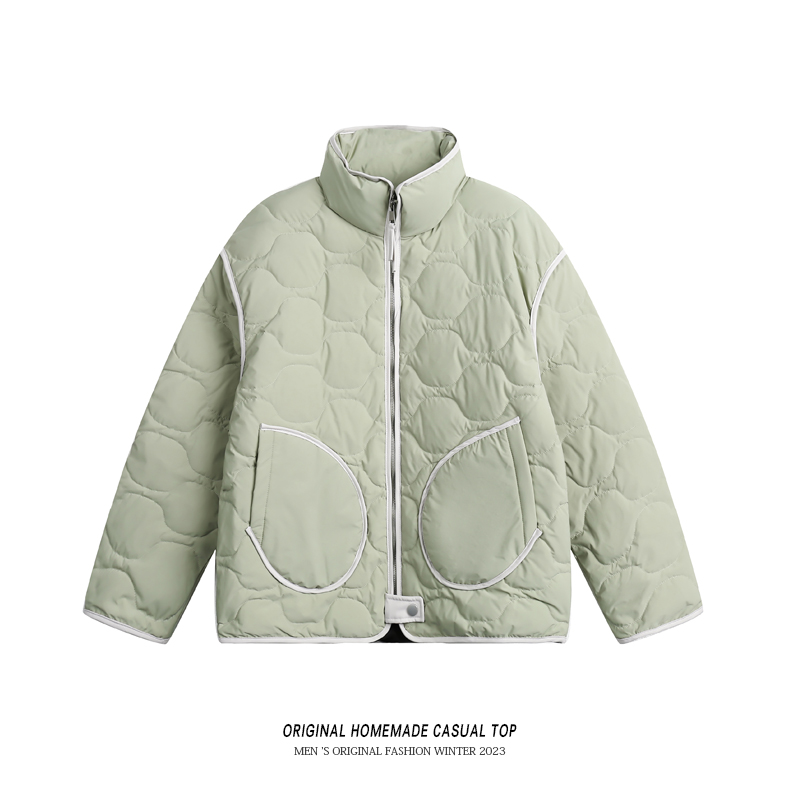 TIRED冬季情侣轻薄羽绒服男宽松加厚外套90白鸭绒学院风休闲棉服