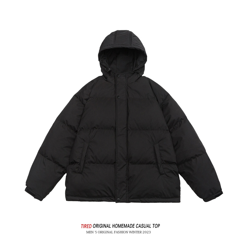 TIRED简约工装连帽羽绒服男宽松90白鸭绒街头通勤保暖休闲外套
