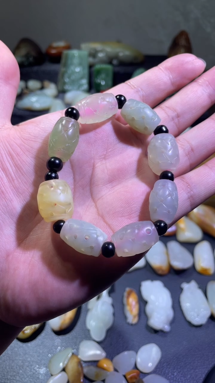 【闪购商品】岫玉手链合金岫玉