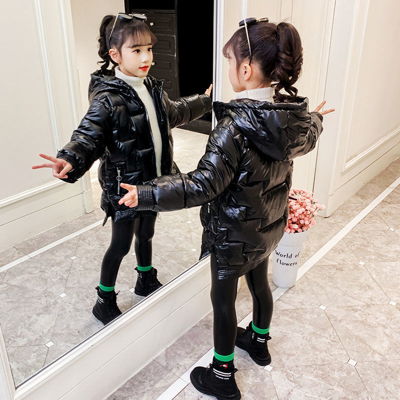 爆款清仓女童冬季免洗棉服中大童棉袄2023新款韩版时尚中长款棉衣