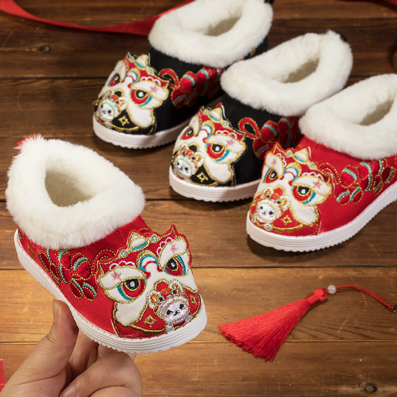 布艺班【醒狮·兔】原创周岁学步棉鞋冬儿童汉服鞋虎头鞋婴儿冬款