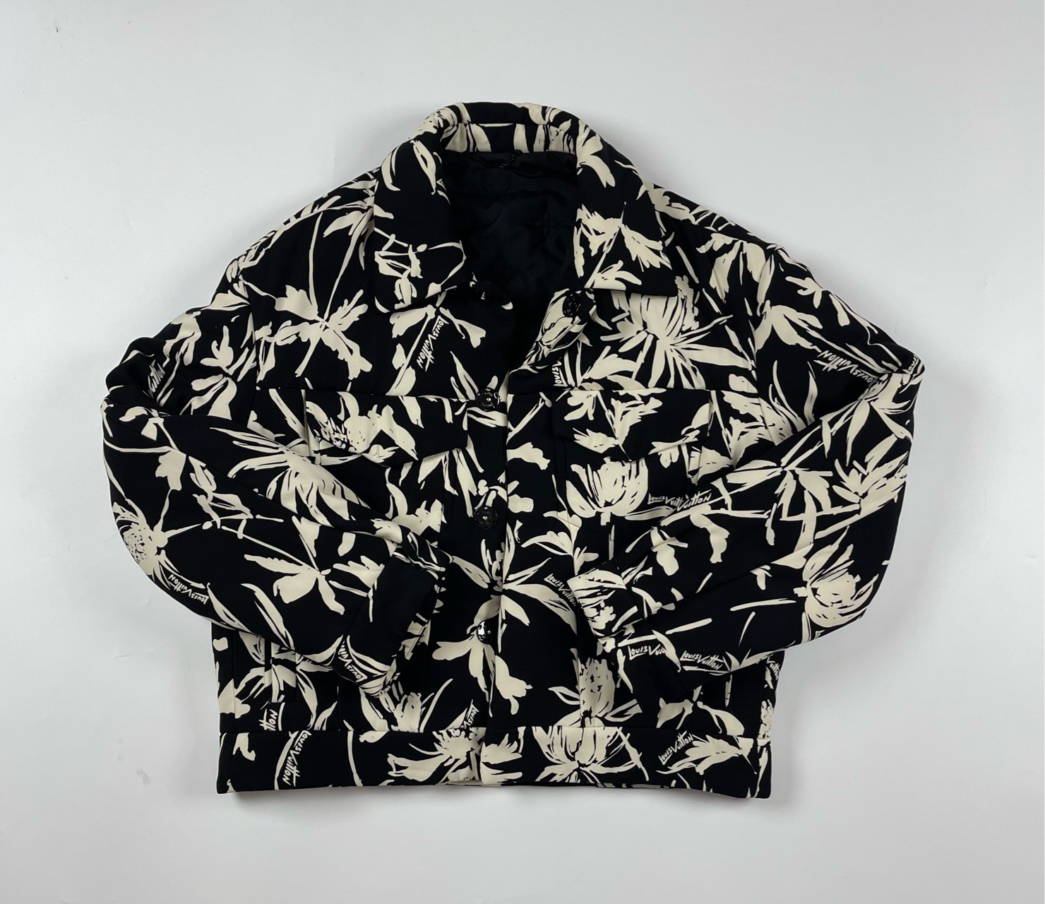 Louis Vuitton路易威登23ss花卉满印棉服外套/48码/95新/0732