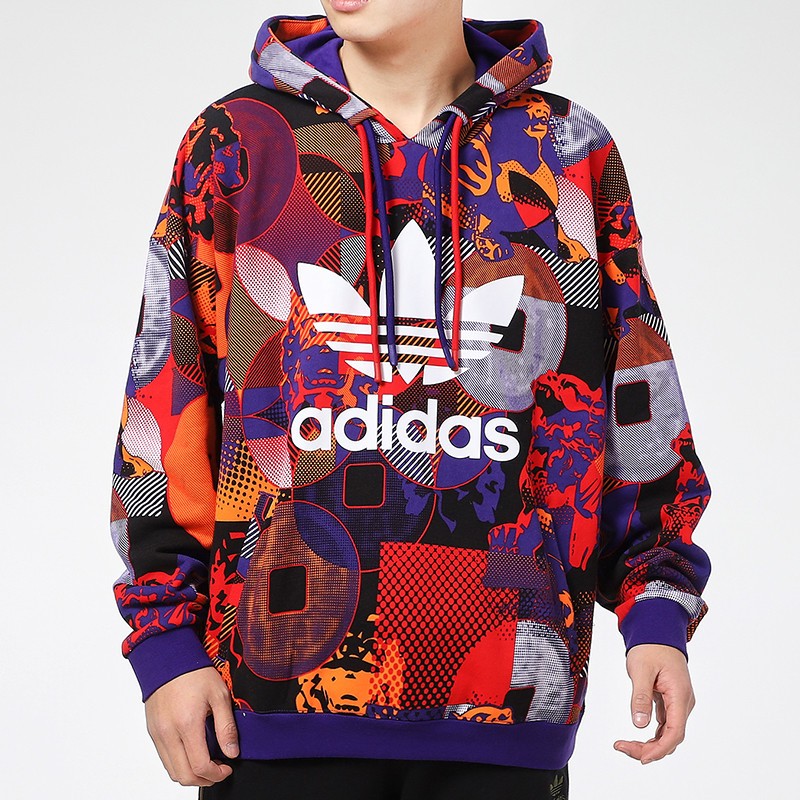 阿迪达斯 （adidas） 三叶草男装运动休闲连帽透气舒适卫衣GN5448