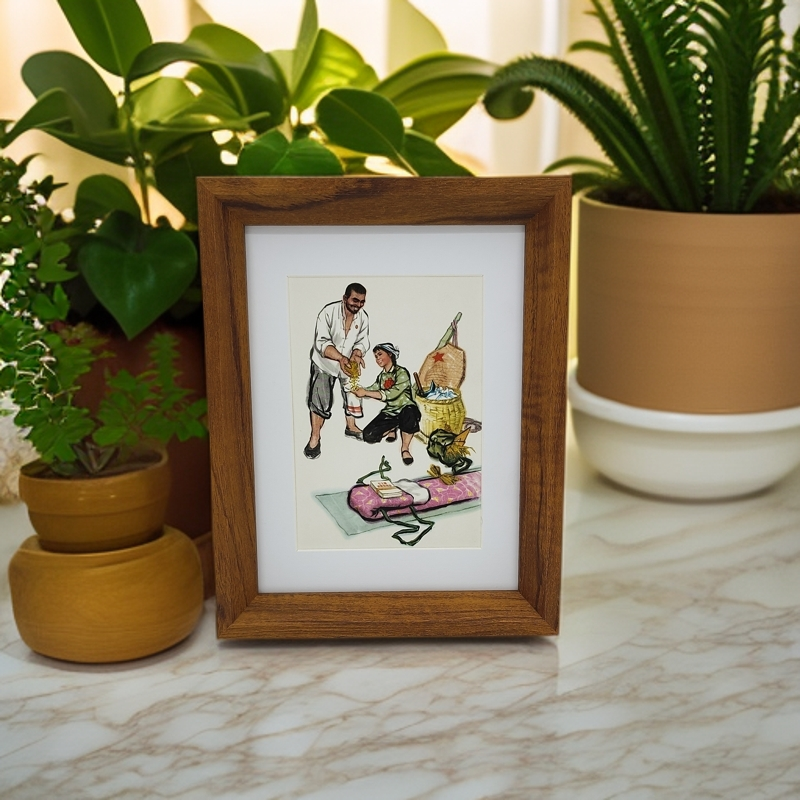 中国画 上大学之前了  1972年纪念毛主席宣传画人民美术出版包老