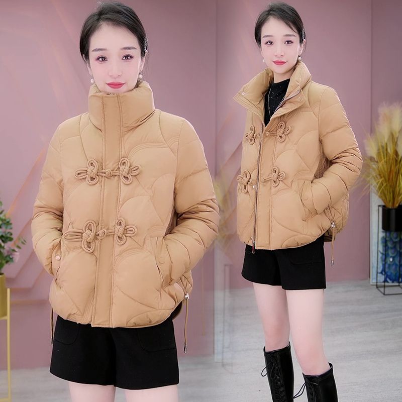 鸭鸭爆款羽绒服女短款纯色韩版休闲宽松白鸭绒冬季新款女小个子外