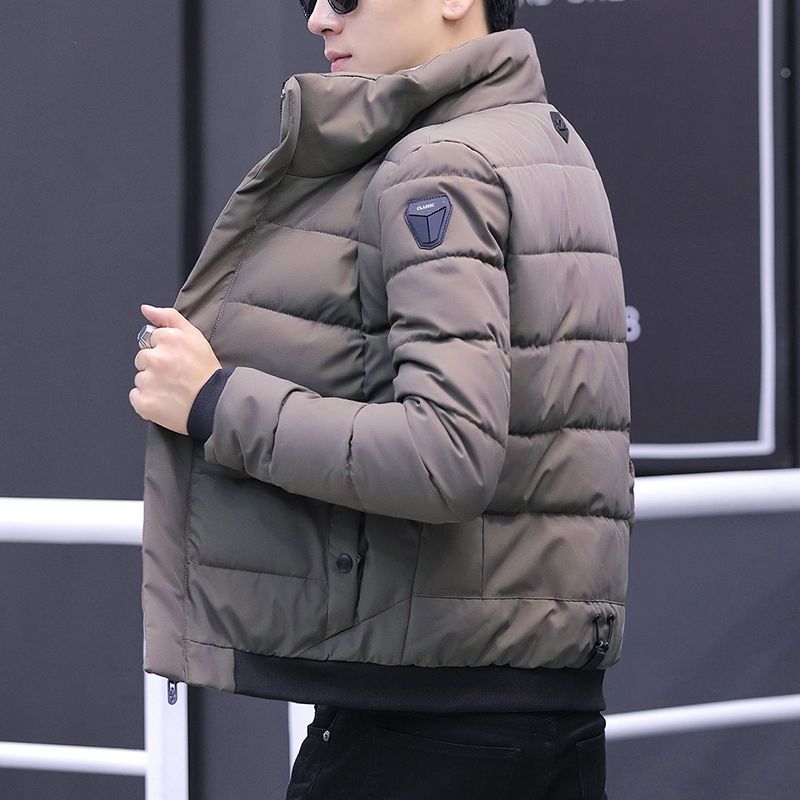 鸭鸭冬季羽绒服衣男装新款青年短款潮流加厚棉服休闲韩版修身立领