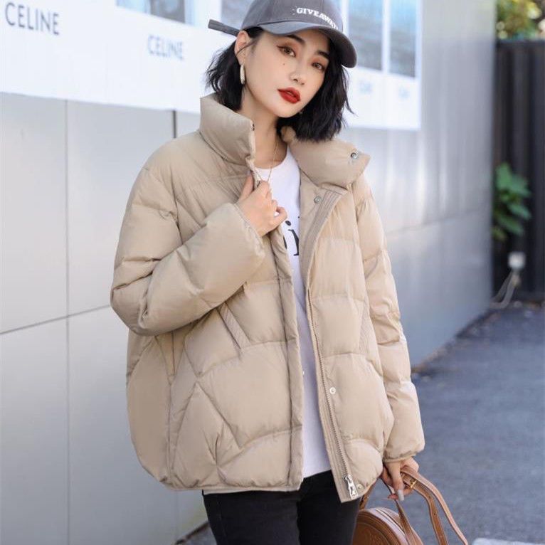 鸭鸭高端羽绒服女短款轻薄保暖2023新款韩版宽松休闲洋气小个子面