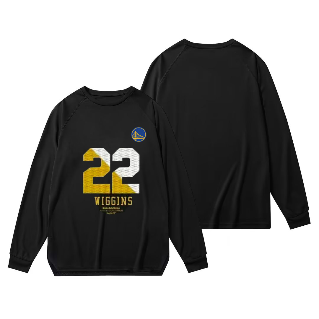 美式投篮服长袖运动上衣速干长袖训练服勇士队库里维金斯汤普森