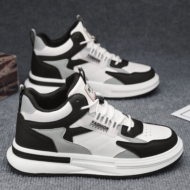 回力瑞男款2023年秋冬季新款高帮皮面休闲运动鞋男士增高厚底潮鞋