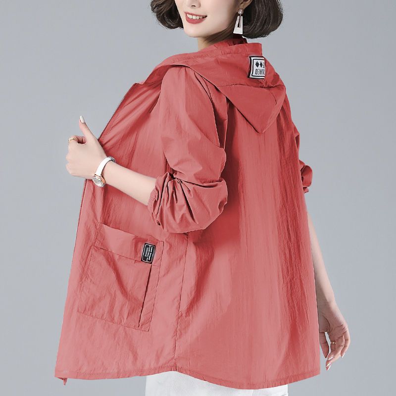 【2024新款】80-200斤中长款大码防晒衣服中年妈妈防紫外线外套耕种