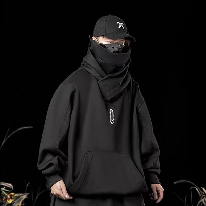 zcnt卫衣百搭潮流新款堆堆领连帽卫衣男女款宽松休闲纯色上衣外套