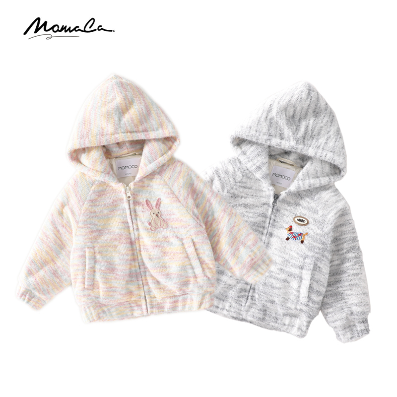 MOMOCO冬季新款男童可爱腊肠小狗厚款毛衣羽绒服外套75430103011