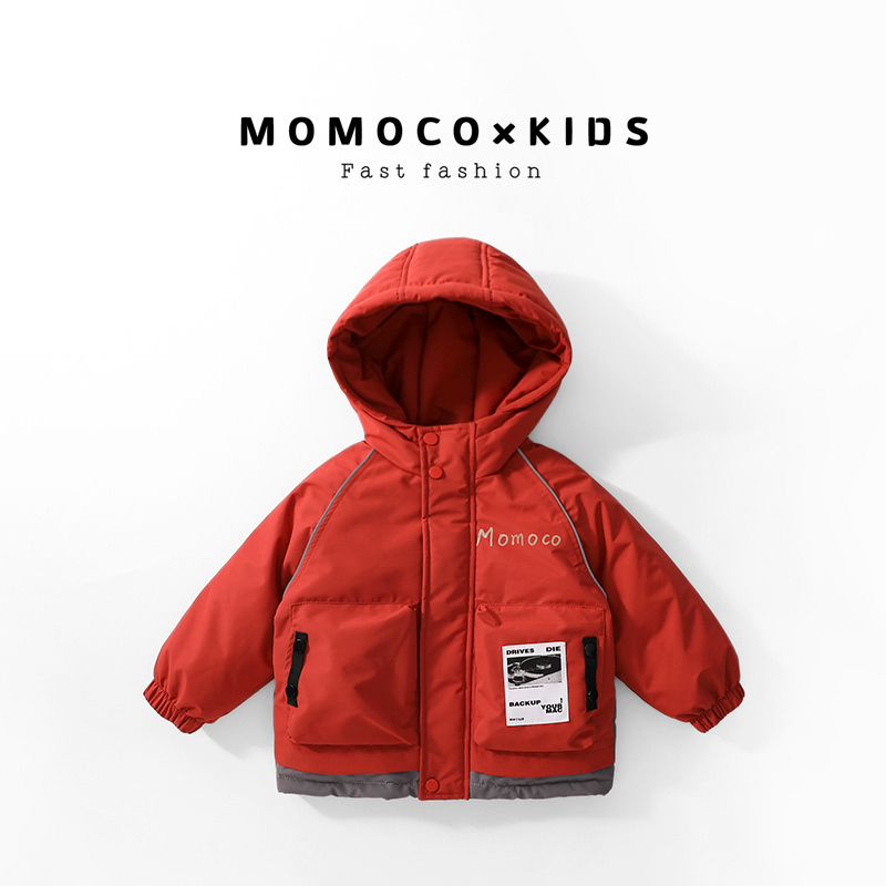 MOMOCO儿童小童加厚连帽冬季羽绒服三防韩版羽绒服76430102215