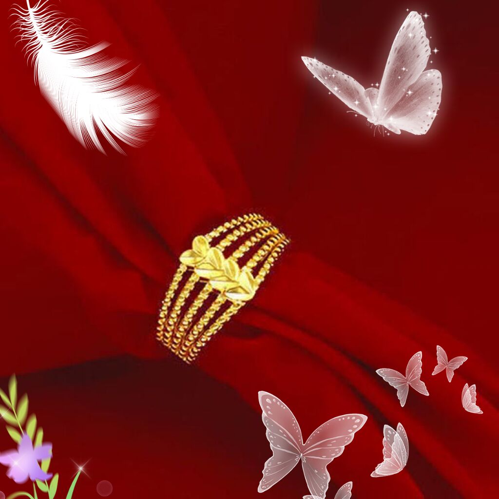 铜合金戒指 正品 金色五线爱心戒指女时尚活口可调节不掉色指环