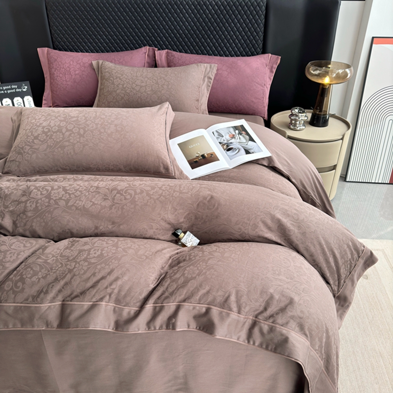 【木子家】新疆长绒棉全棉水洗提花四件套纯棉柔软轻奢简约设计师款