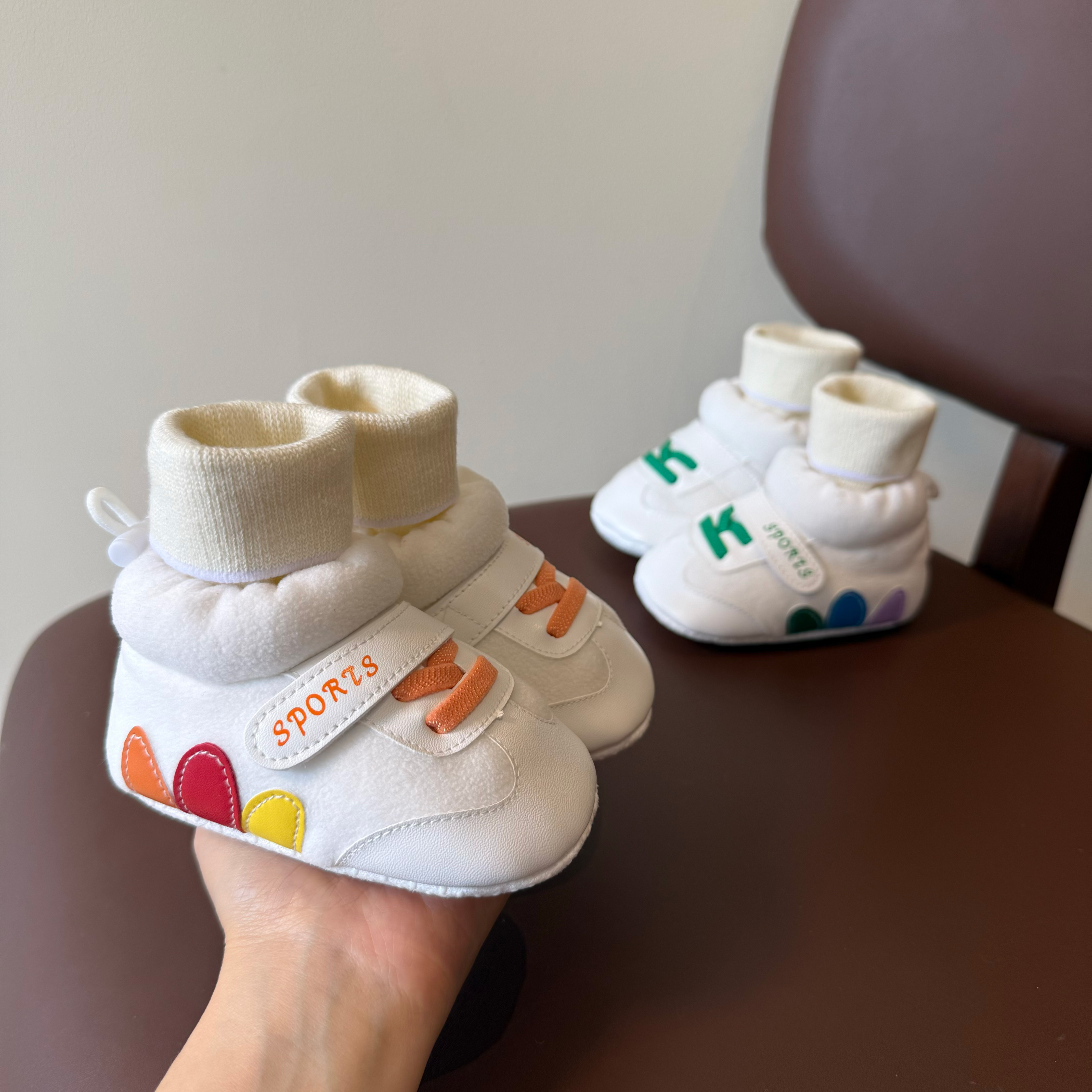 秋冬季一岁男宝宝学步鞋子婴幼儿鞋袜套女6-12个月婴儿棉鞋加厚8